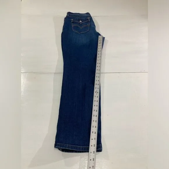 Levi’s Jeans Womens 12S 31x30 Blue Denim Mid Rise Straight Leg Stretch - Picture 11 of 12
